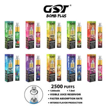 Load image into Gallery viewer, GST BOMB PLUS Disposable Vape | 2500 Puffs | 5% Nicotine Salt | 7ml
