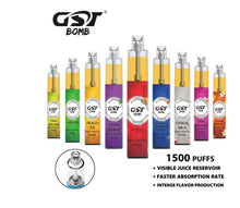 Load image into Gallery viewer, GST BOMB Disposable Vape | 1500 Puffs | 5% Nicotine Salt | 5.0ml
