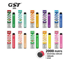 Load image into Gallery viewer, GST XXL Disposable Vape | Adjustable airflow | 2000 Puffs | 5% Nicotine Salt | 6.5ml
